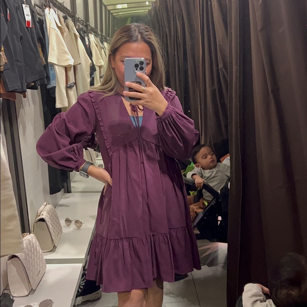 Maroon Zara dress